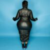 Faux Leather Stretch Dress - Image 2
