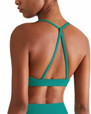 Teal Push Up High Support Sports Bra
