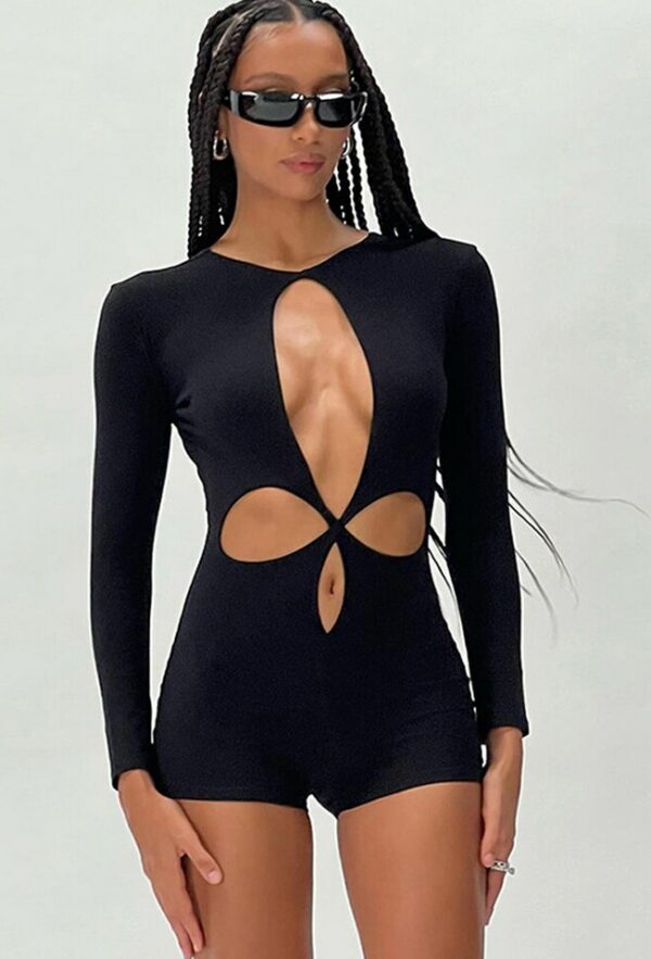 Cut Out Shorts Playsuit