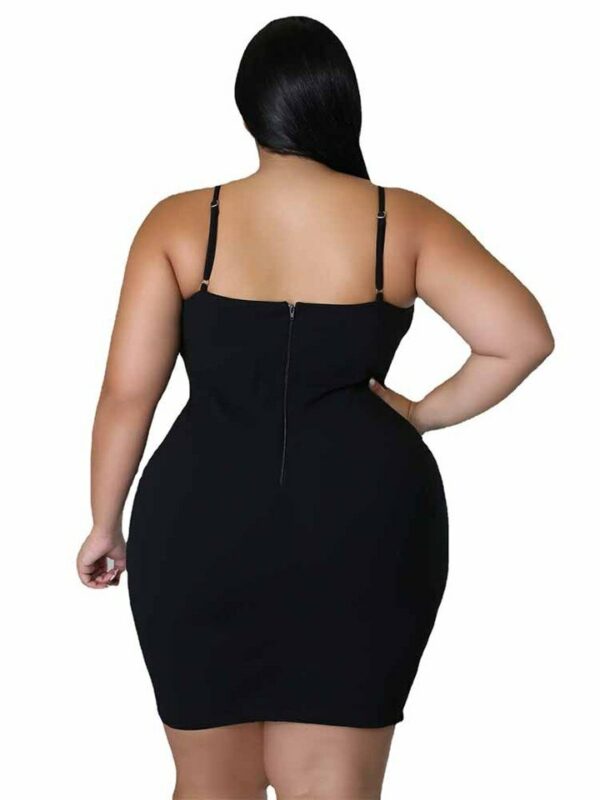Spaghetti Strap With Side Diamonds Dress - Image 2