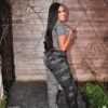 Green Camouflage Print Stretchy Tracksuit - Image 3