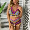 Crochet striped top & shorts - Image 3