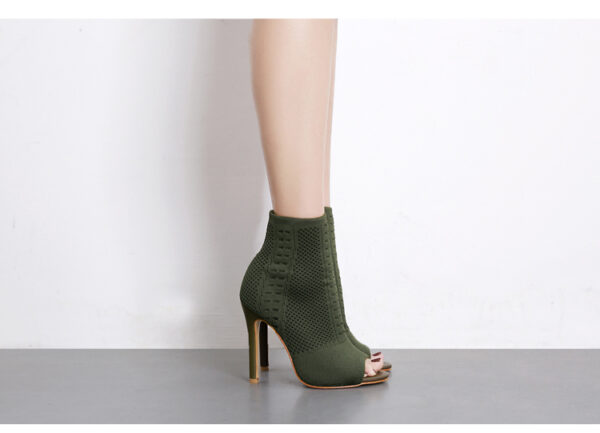 Green Sock-in Ankle Boots - Image 2