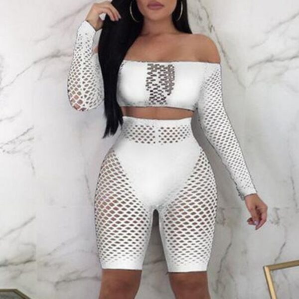 Crochet 2-Piece Swimsuit Cover Up - Image 2