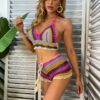 Crochet striped top & shorts - Image 13