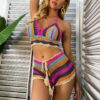 Crochet striped top & shorts - Image 12