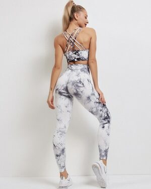 Tie Dye Seamless Leggings & Sports Bra