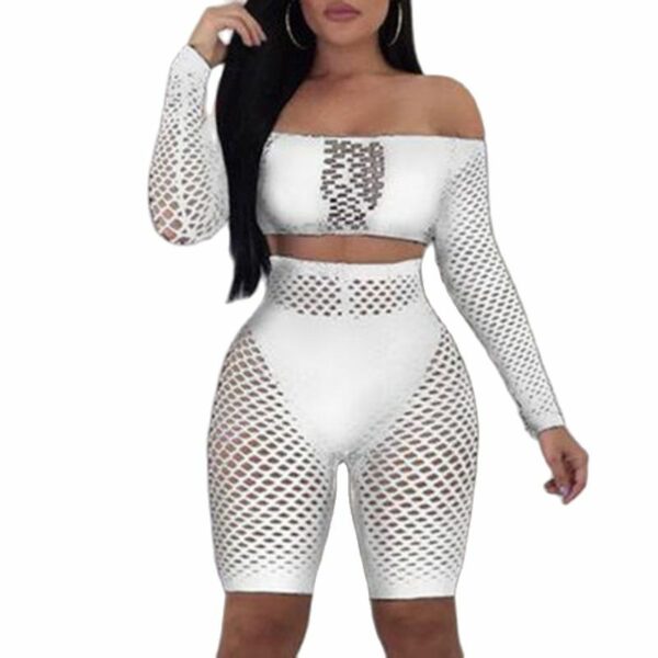Crochet 2-Piece Swimsuit Cover Up - Image 4