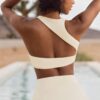Hollow Back Top Round Neck Sports Bra