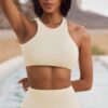 Hollow Back Top Round Neck Sports Bra - Image 2
