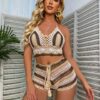 Crochet striped top & shorts - Image 8