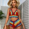 Crochet striped top & shorts - Image 5
