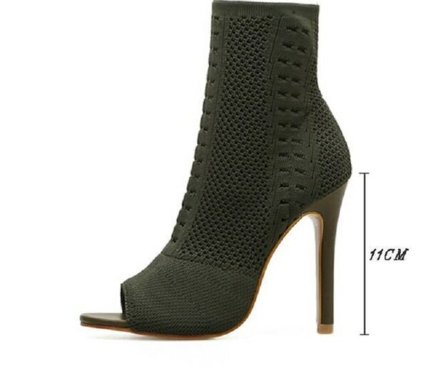 Green Sock-in Ankle Boots - Image 3