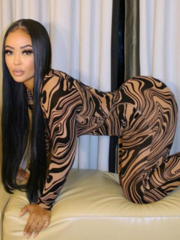 Zebra Print Style Jumpsuit - Image 4