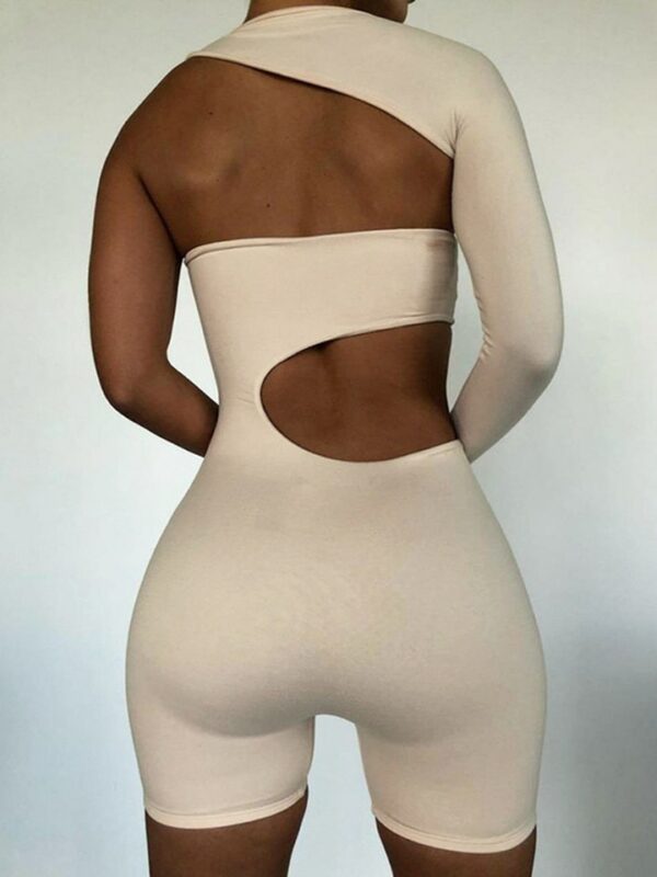 Asymmetrical Long Sleeve Playsuit - Image 5