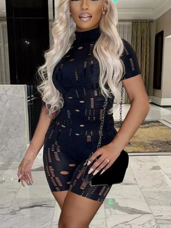 Cut out Short Sleeve Jumpsuit - Image 6
