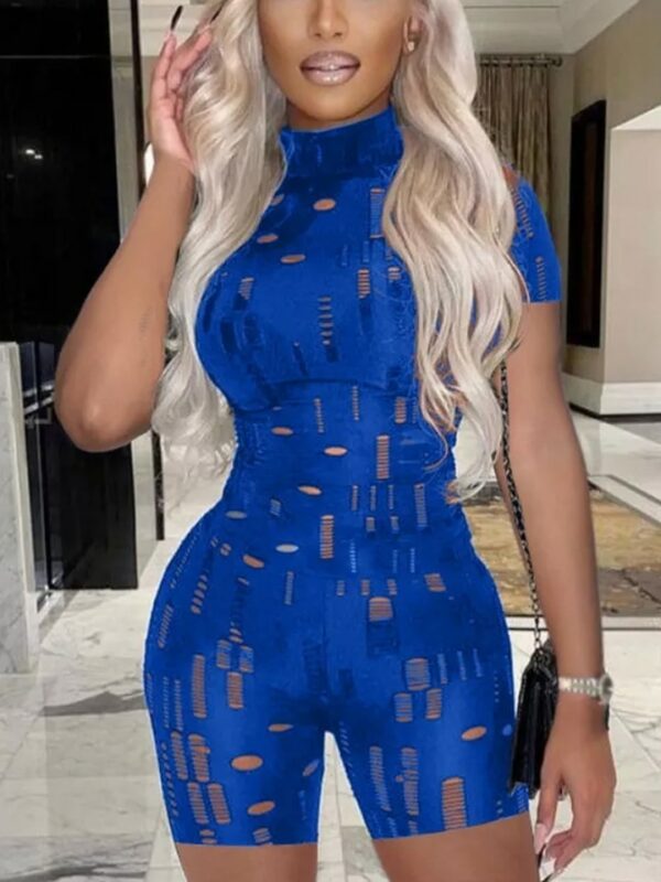 Cut out Short Sleeve Jumpsuit - Image 5