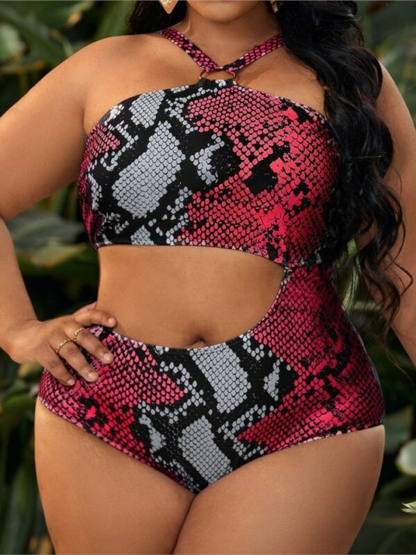 Snakeskin Cut Out Swimsuit