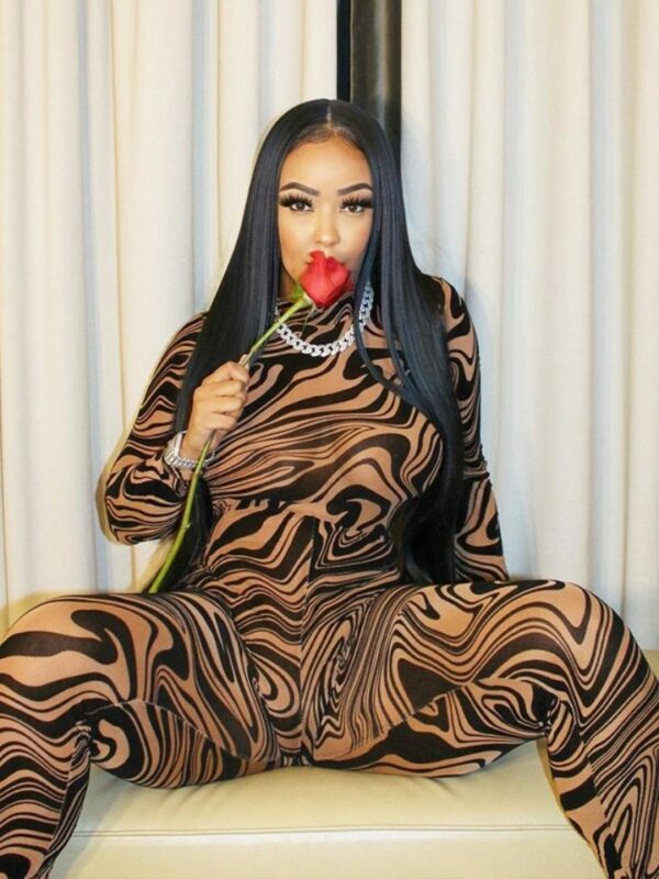 Zebra Print Style Jumpsuit - Image 3