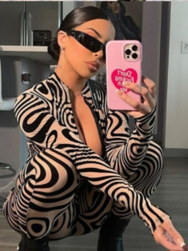 Zebra Print Style Jumpsuit - Image 2