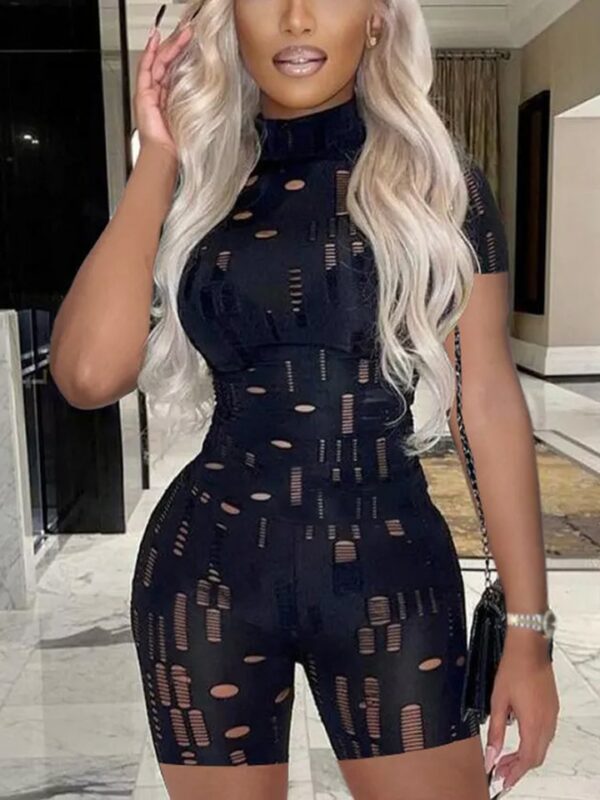 Cut out Short Sleeve Jumpsuit