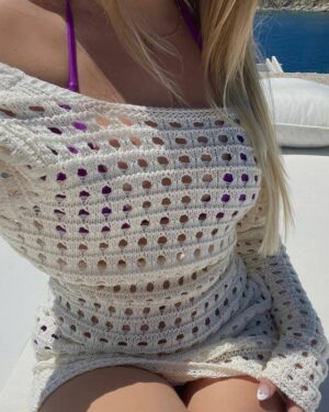 Crochet Long Sleeve Cover Up