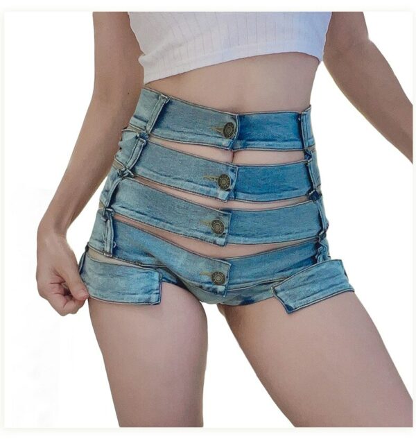 Stretch Denim Shorts - Image 3