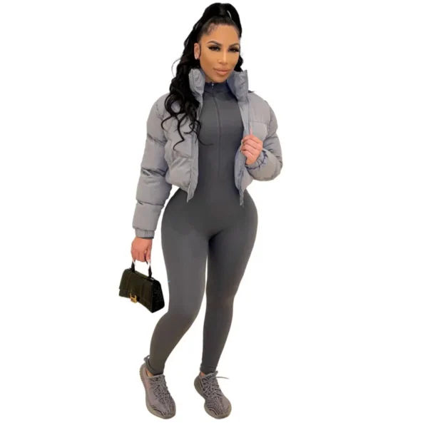 Crop Puffer Jacket - Image 3