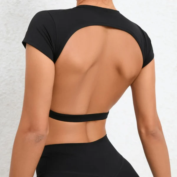 Backless Yoga Crop Top - Image 9