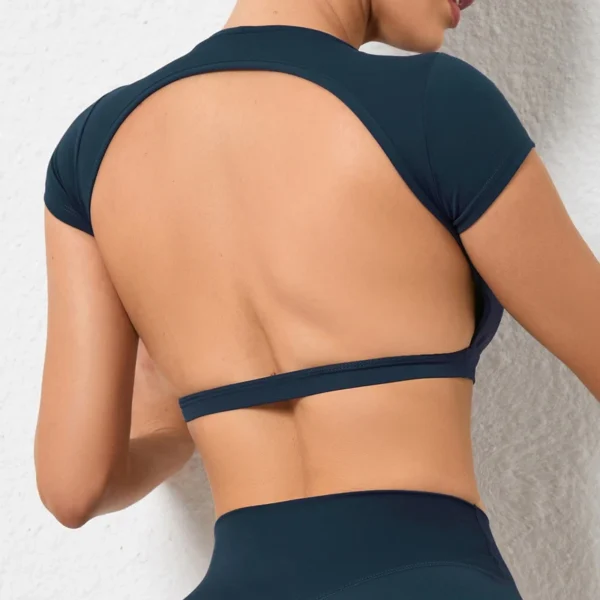 Backless Yoga Crop Top - Image 3
