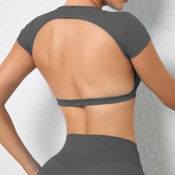 Backless Yoga Crop Top - Image 5