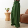 Flare Leg Drawstring Joggers - Image 3