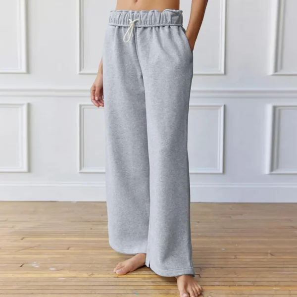 Flare Leg Drawstring Joggers - Image 4