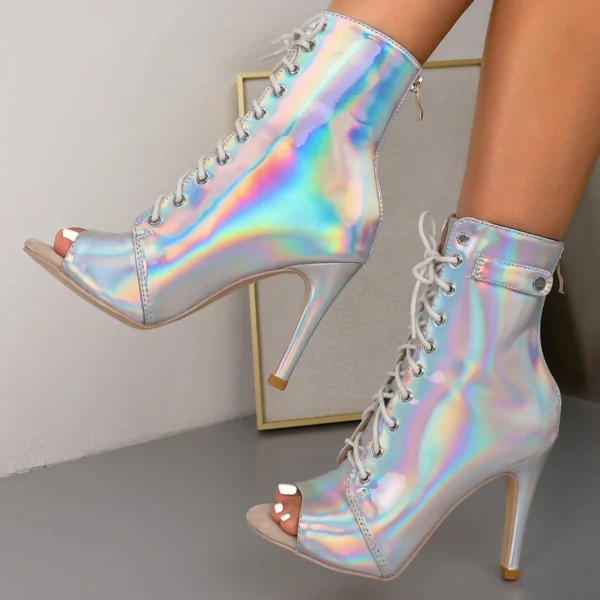 Silver Customisable Sole Stilettos Heels - 7cm