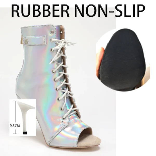 Silver Customisable Sole Stilettos Heels - 9.5cm - Image 3