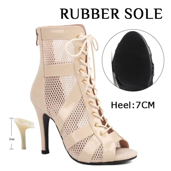 Black Rubber Sole Heels - 7cm - Image 6