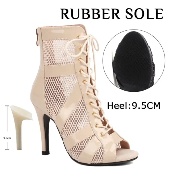 Black Rubber Sole Heels - 7cm - Image 7