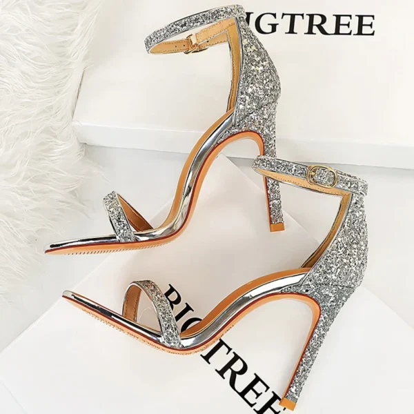 Silver Sparkle Sequins Stiletto - Image 2