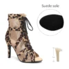 High-Top Suede Heels - Leopard - Image 2