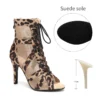 High-Top Suede Heels - Leopard - Image 3