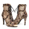 High-Top Suede Heels - Leopard